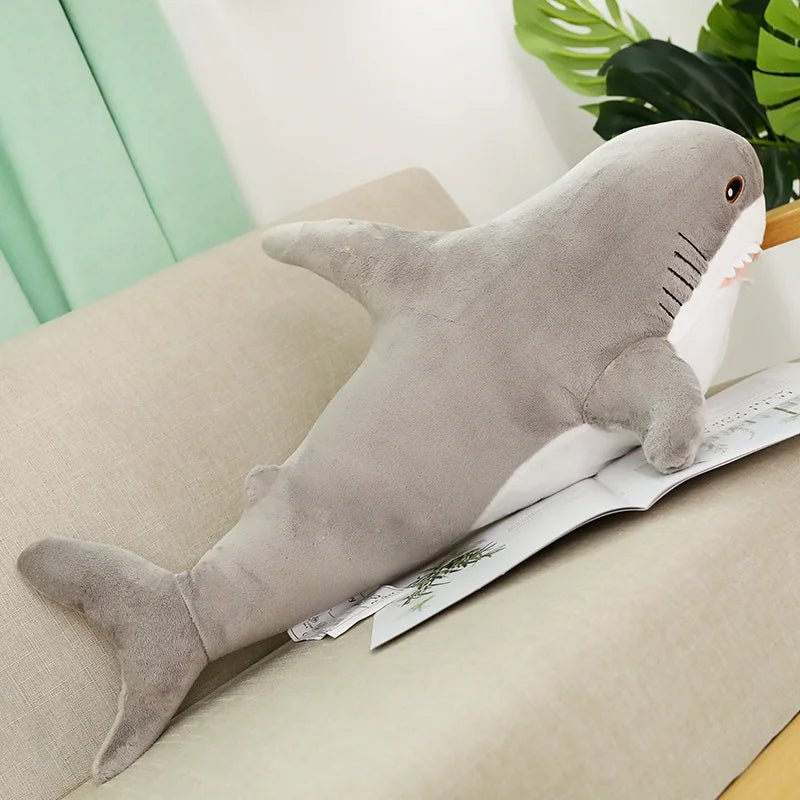 Giant Shark Hug: 140cm of Cuteness! 🦈🎁 Perfect Reading Pillow & Birthday Gift for Kids!