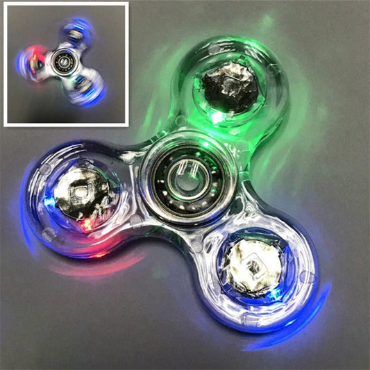 Glow in the Dark EDC Fidget Spinner: Luminous Fun for Stress Relief and Mesmerizing Light Play! ✨🌀 #SpinIntoSerenity" - The Little Big Store