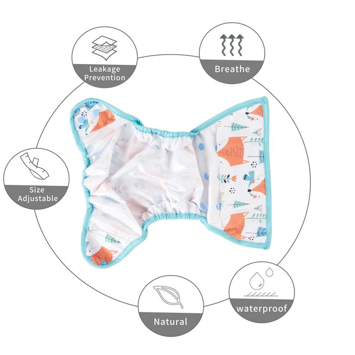 Happy Flute Color-Edged Diaper Cover: Eco-Friendly & Waterproof - The Little Big Store
