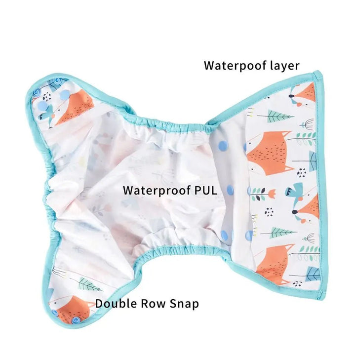 Happy Flute Color-Edged Diaper Cover: Eco-Friendly & Waterproof - The Little Big Store