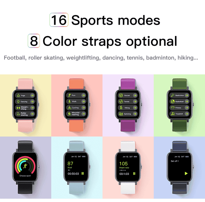 High Quality Waterproof Full Touch Screen Sport Bluetooth SmartWatch - The Little Big Store