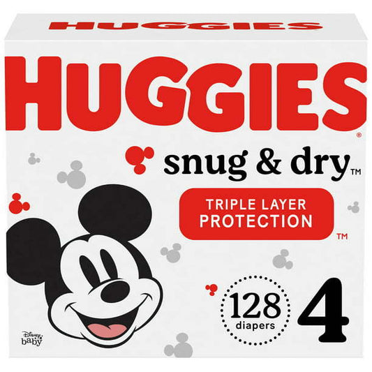 Huggies Snug & Dry Baby Diapers Size 4; Count 128 - The Little Big Store