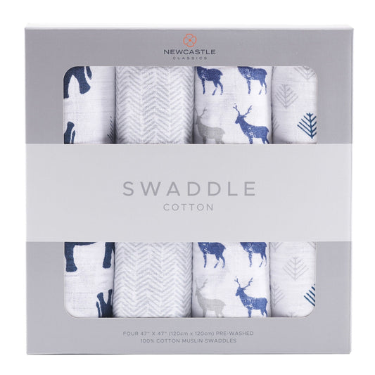In the Wild Cotton Muslin Swaddle 4PK - The Little Big Store