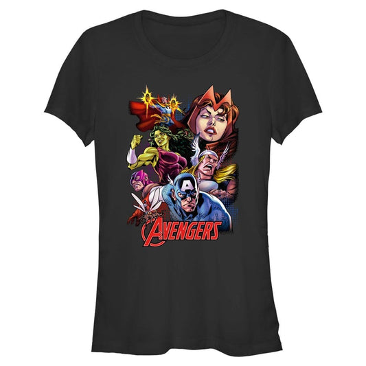 Junior's Marvel Avengers Classic Group Collage T-Shirt - The Little Big Store
