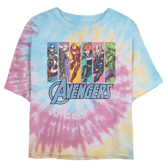 Junior's Marvel Avengers Unite Tie-Dye Swirl T-Shirt - The Little Big Store