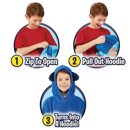 Kids Pets Blanket Hoodie Soft Plush - The Little Big Store