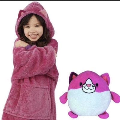 Kids Pets Blanket Hoodie Soft Plush - The Little Big Store