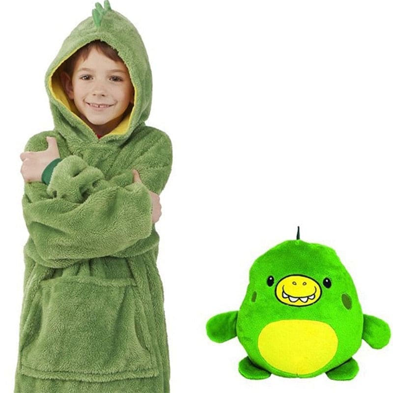 Kids Pets Blanket Hoodie Soft Plush - The Little Big Store