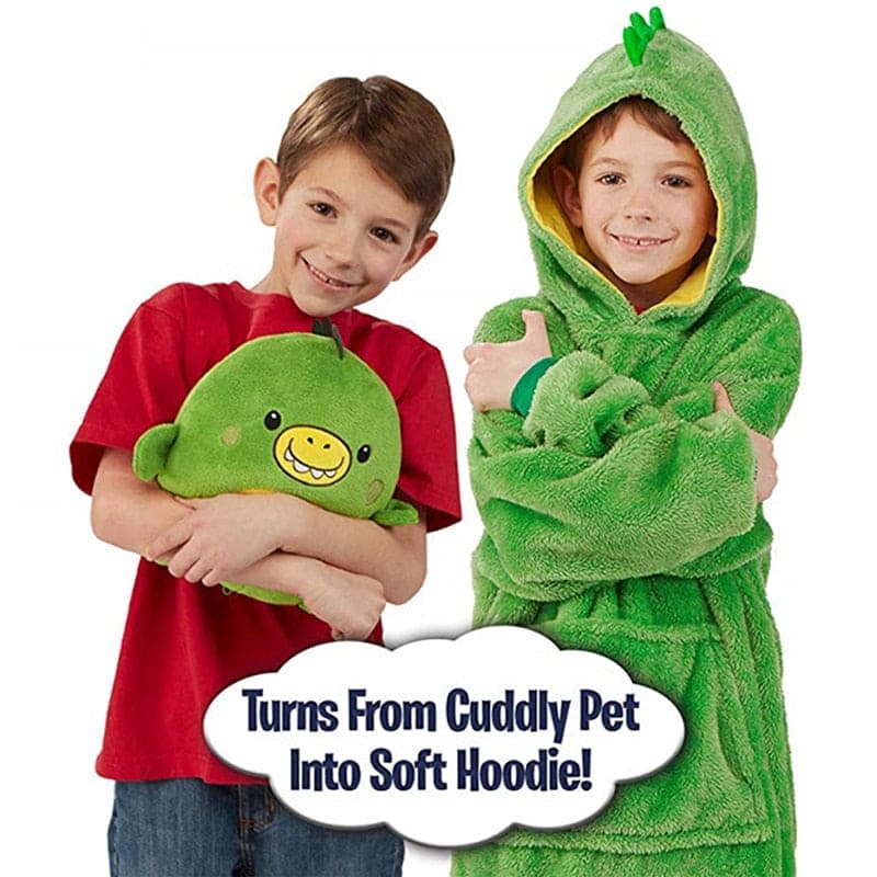 Kids Pets Blanket Hoodie Soft Plush - The Little Big Store