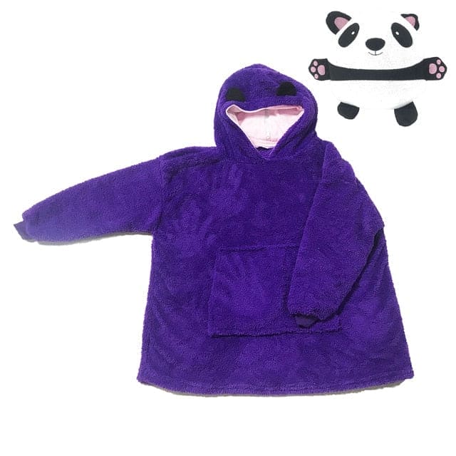 Kids Pets Blanket Hoodie Soft Plush - The Little Big Store