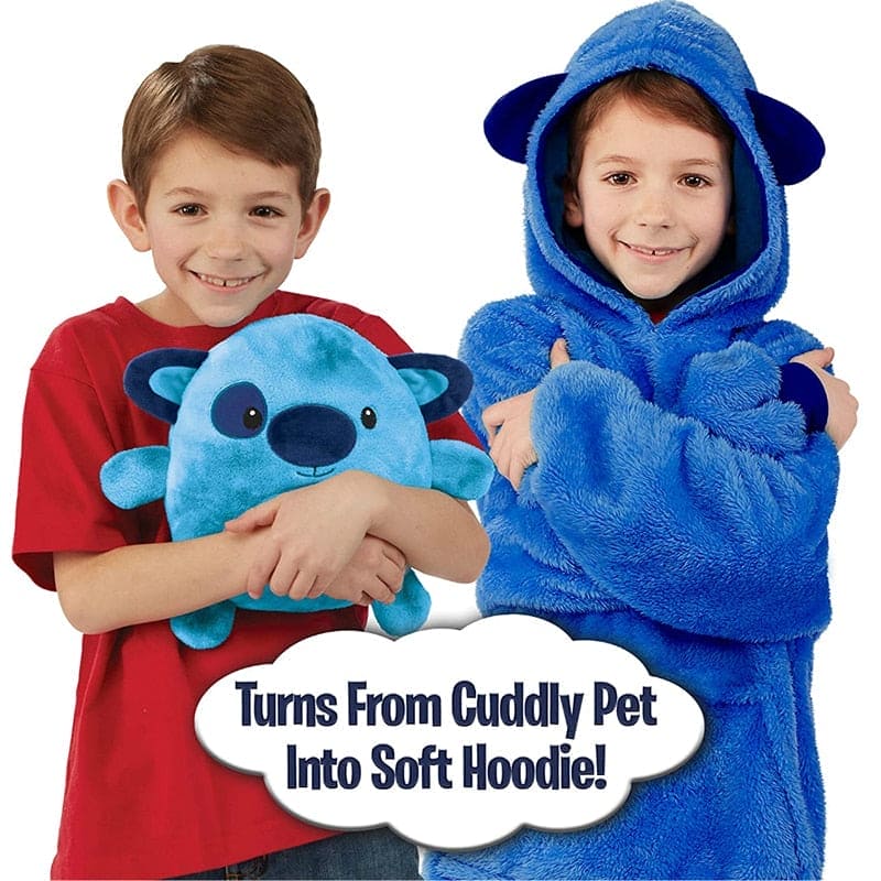 Kids Pets Blanket Hoodie Soft Plush - The Little Big Store