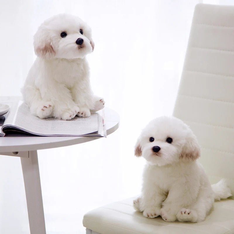 Lifelike Maltese Marvel: Adorable Plush Perfection! 🐾🧸 - The Little Big Store