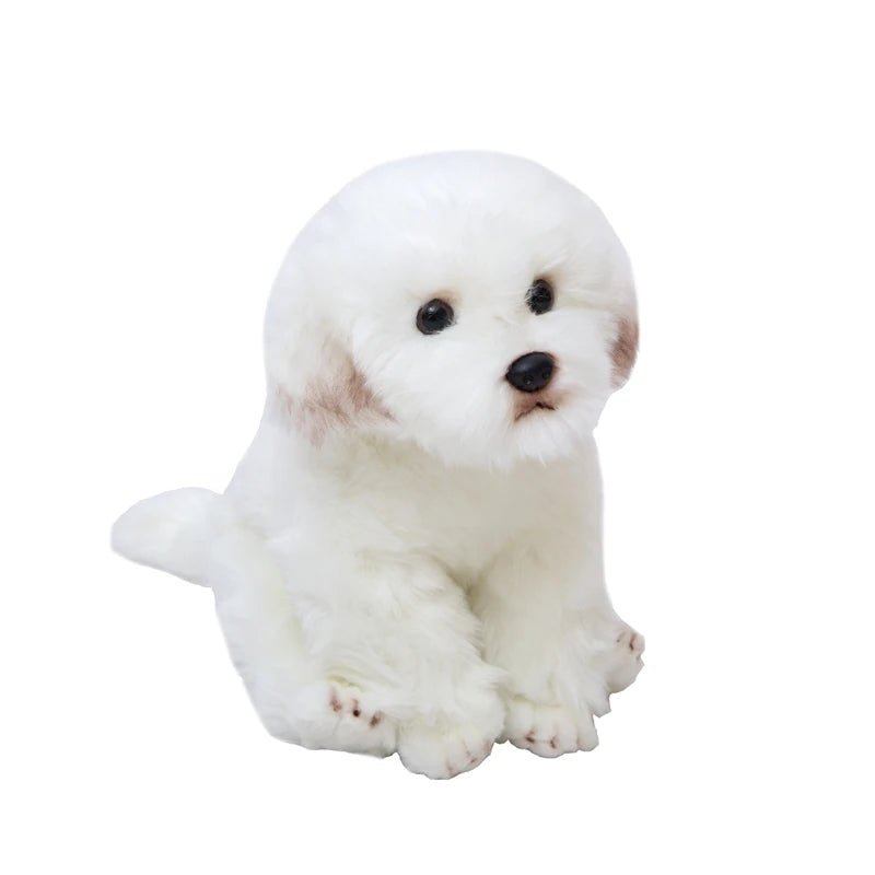 Lifelike Maltese Marvel: Adorable Plush Perfection! 🐾🧸 - The Little Big Store