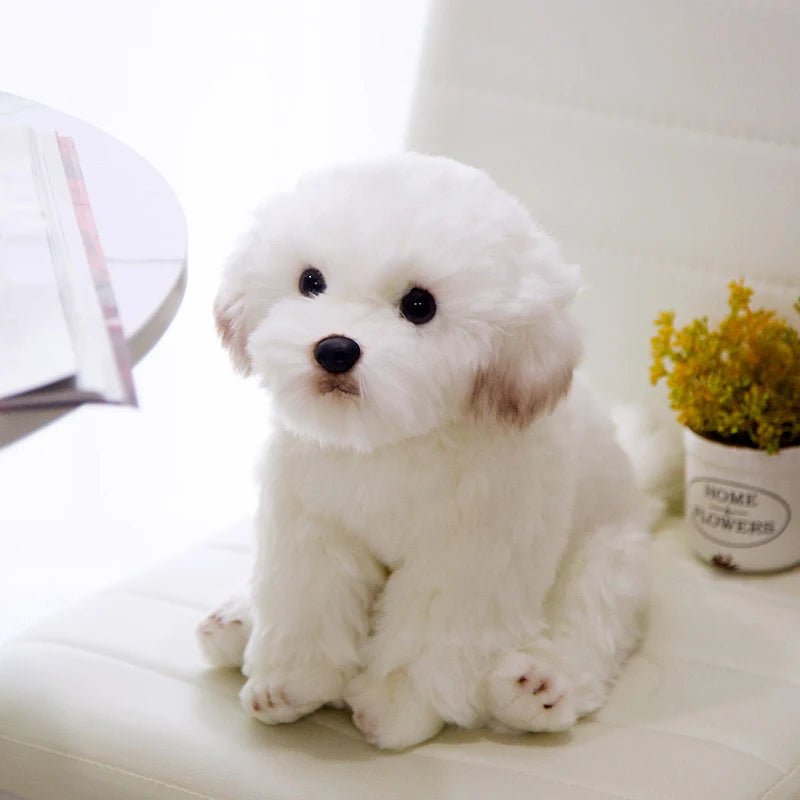 Lifelike Maltese Marvel: Adorable Plush Perfection! 🐾🧸 - The Little Big Store
