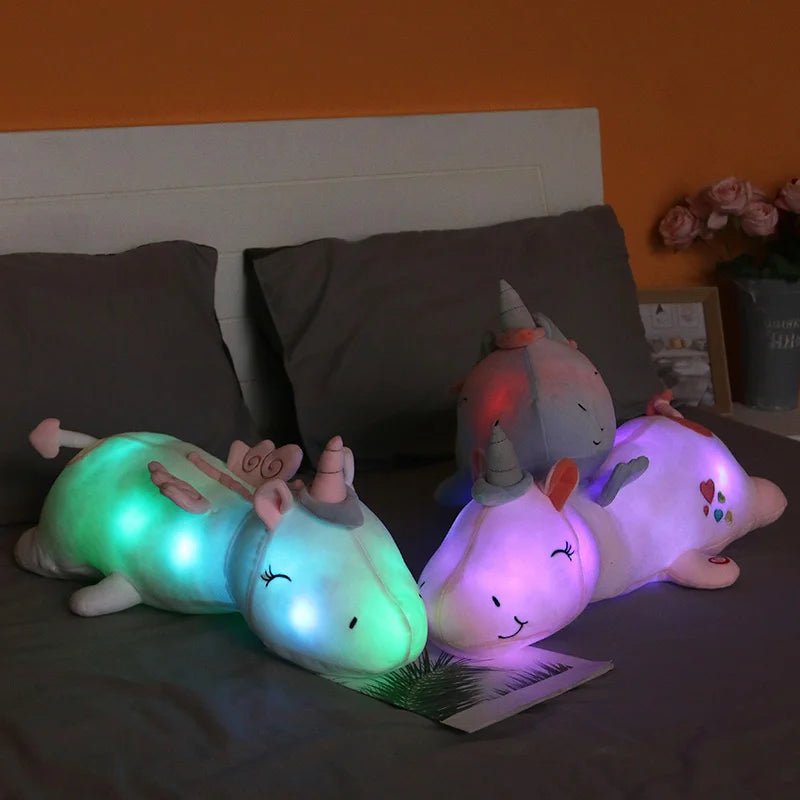 Luminous Unicorn Magic: Glowing Rainbow Plush Delight! 🌈✨