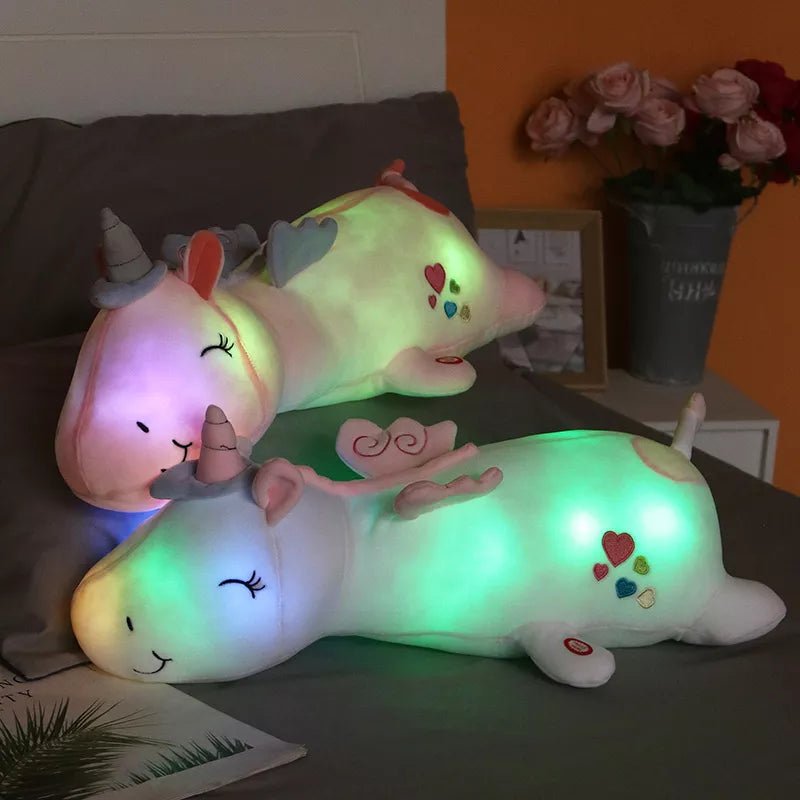 Luminous Unicorn Magic: Glowing Rainbow Plush Delight! 🌈✨