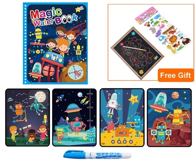 Magic Water Drawing Coloring Book - The Little Big Store