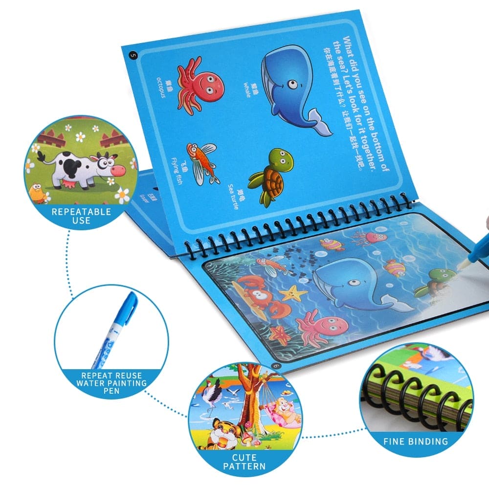 Magic Water Drawing Coloring Book - The Little Big Store