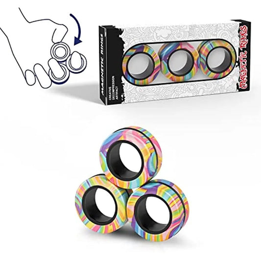 Magnetic Ring Magic: Unleash the Fidget Fun with Our Ultimate 3PCS Set – Perfect for Adults, Teens, and Kids! ✨🔄🎁 - The Little Big Store