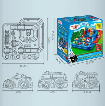 Manual Car Adventure Track Toys - The Little Big Store