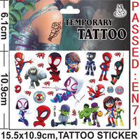 🕷️💥 Marvel Avengers Spiderman Tattoo Stickers: Unleash Your Inner Hero! 💪🎉 - The Little Big Store