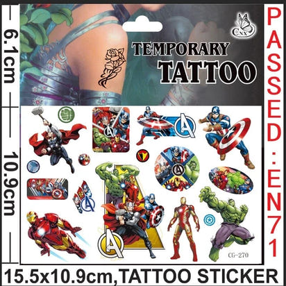 🕷️💥 Marvel Avengers Spiderman Tattoo Stickers: Unleash Your Inner Hero! 💪🎉 - The Little Big Store
