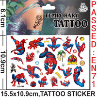 🕷️💥 Marvel Avengers Spiderman Tattoo Stickers: Unleash Your Inner Hero! 💪🎉 - The Little Big Store