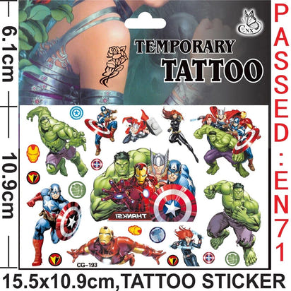 🕷️💥 Marvel Avengers Spiderman Tattoo Stickers: Unleash Your Inner Hero! 💪🎉 - The Little Big Store