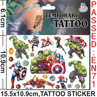 🕷️💥 Marvel Avengers Spiderman Tattoo Stickers: Unleash Your Inner Hero! 💪🎉 - The Little Big Store