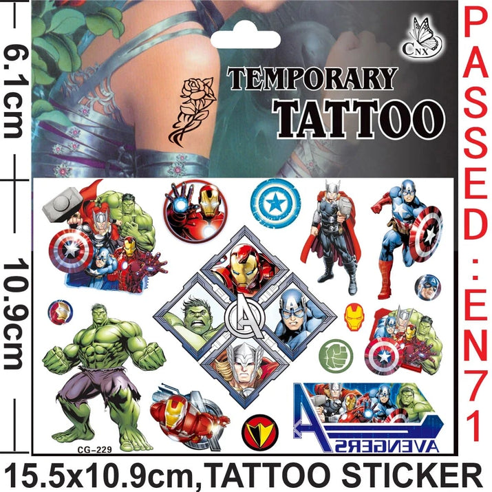 🕷️💥 Marvel Avengers Spiderman Tattoo Stickers: Unleash Your Inner Hero! 💪🎉 - The Little Big Store