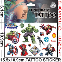 🕷️💥 Marvel Avengers Spiderman Tattoo Stickers: Unleash Your Inner Hero! 💪🎉 - The Little Big Store