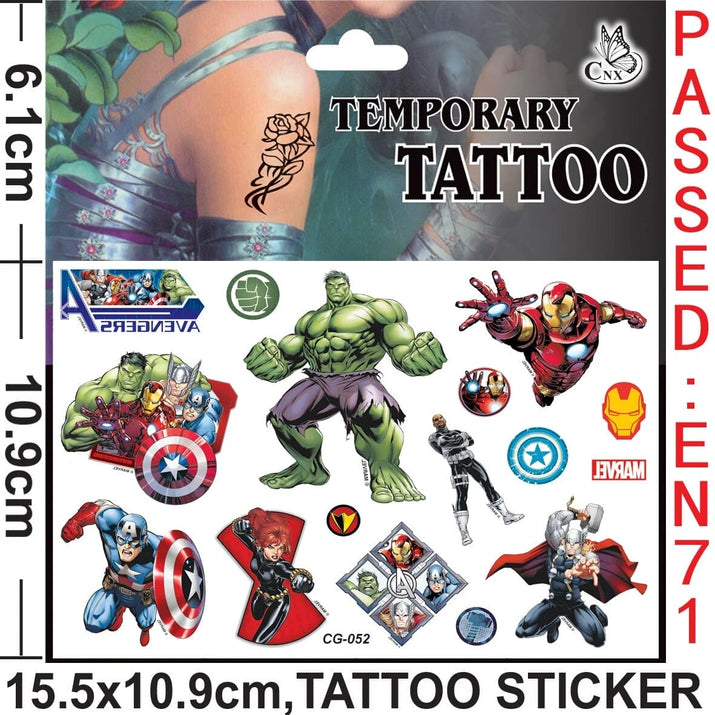 🕷️💥 Marvel Avengers Spiderman Tattoo Stickers: Unleash Your Inner Hero! 💪🎉 - The Little Big Store