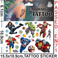 🕷️💥 Marvel Avengers Spiderman Tattoo Stickers: Unleash Your Inner Hero! 💪🎉 - The Little Big Store