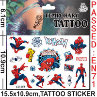 🕷️💥 Marvel Avengers Spiderman Tattoo Stickers: Unleash Your Inner Hero! 💪🎉 - The Little Big Store