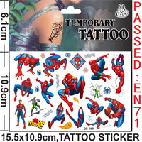 🕷️💥 Marvel Avengers Spiderman Tattoo Stickers: Unleash Your Inner Hero! 💪🎉 - The Little Big Store
