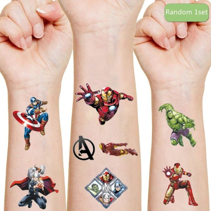 🕷️💥 Marvel Avengers Spiderman Tattoo Stickers: Unleash Your Inner Hero! 💪🎉 - The Little Big Store