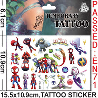 🕷️💥 Marvel Avengers Spiderman Tattoo Stickers: Unleash Your Inner Hero! 💪🎉 - The Little Big Store