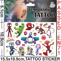 🕷️💥 Marvel Avengers Spiderman Tattoo Stickers: Unleash Your Inner Hero! 💪🎉 - The Little Big Store