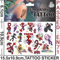 🕷️💥 Marvel Avengers Spiderman Tattoo Stickers: Unleash Your Inner Hero! 💪🎉 - The Little Big Store