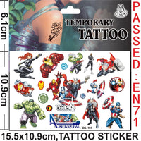 🕷️💥 Marvel Avengers Spiderman Tattoo Stickers: Unleash Your Inner Hero! 💪🎉 - The Little Big Store