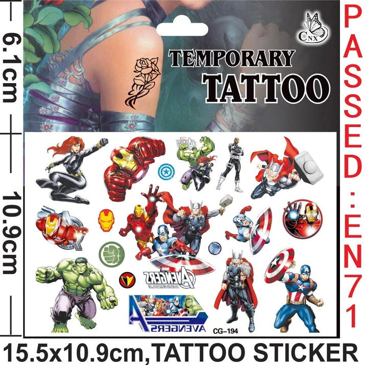 🕷️💥 Marvel Avengers Spiderman Tattoo Stickers: Unleash Your Inner Hero! 💪🎉 - The Little Big Store