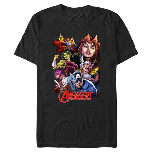 Men's Marvel Avengers Classic Group Collage T-Shirt - The Little Big Store