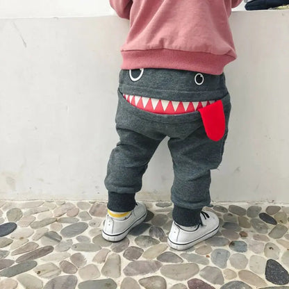 Monster Moves: Cartoon Harem Pants – Trendy Baby Boy Joggers for Stylish Tots (0-4Y) - The Little Big Store