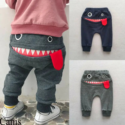 Monster Moves: Cartoon Harem Pants – Trendy Baby Boy Joggers for Stylish Tots (0-4Y) - The Little Big Store