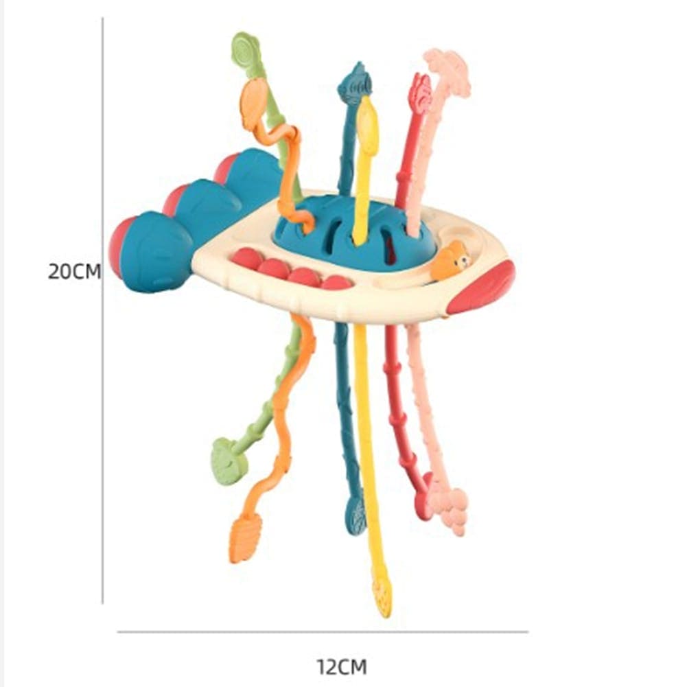 Octo-Sensory Marvel: Baby Montessori Pull String Octopus Toy - The Little Big Store