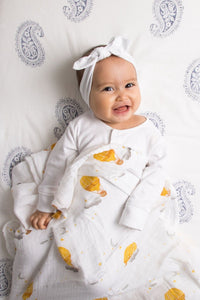 ORGANIC SWADDLE SET - FLY ME TO THE MOON (Starry Night + Hot Air - The Little Big Store