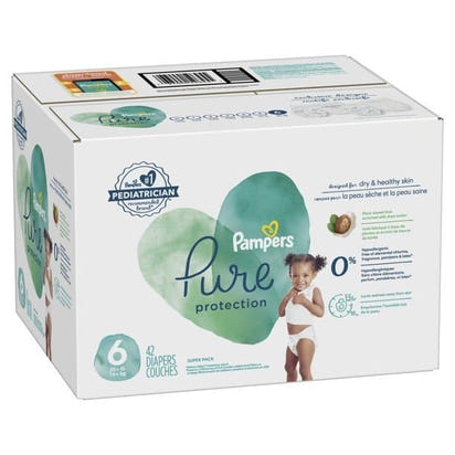Pampers Pure Protection Natural Diapers Size 6, 42 Count - The Little Big Store