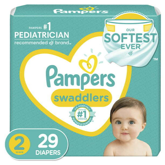 Pampers Swaddlers Diapers Size 2, 29 Count - The Little Big Store