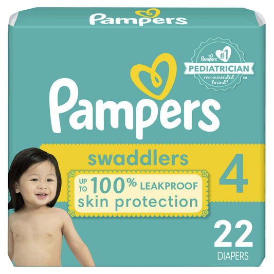 Pampers Swaddlers Diapers Size 4, 22 Count - The Little Big Store