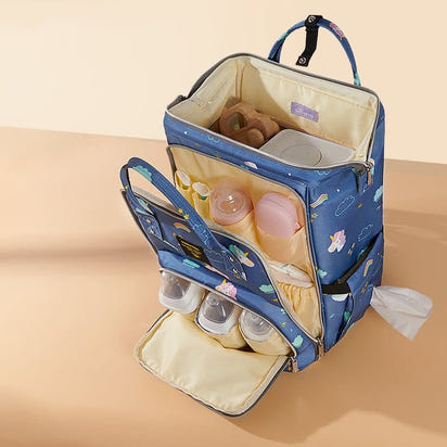 Primary Core Pocket Open Wide Diaper Backpack - The Little Big Store